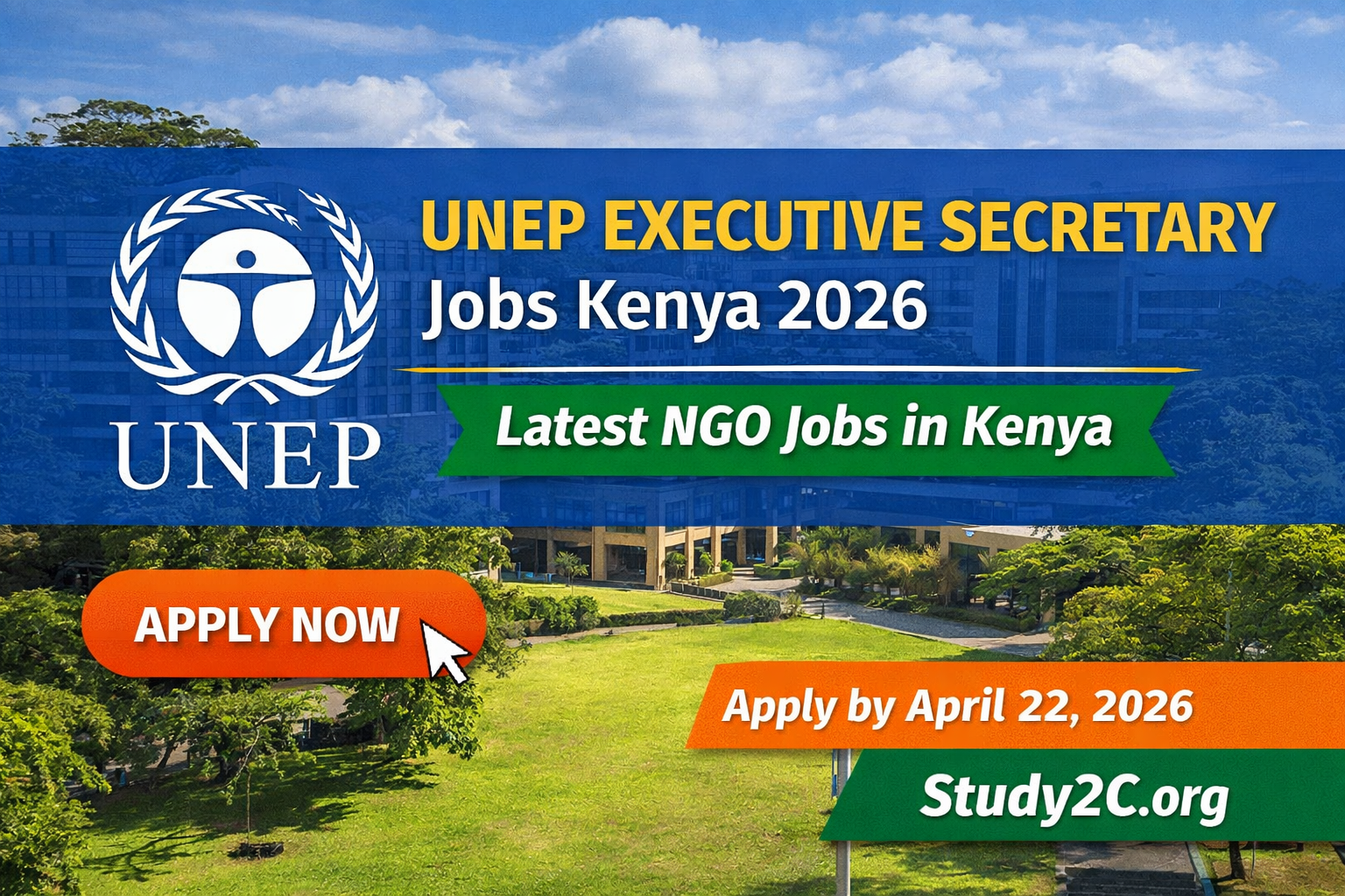 UNEP EXECUTIVE SECRETARY Jobs Kenya 2026 – Latest NGO Jobs in Kenya