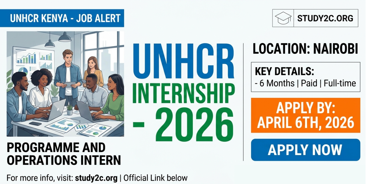 UNHCR Programme and Operations Intern Jobs Kenya 2026 – Latest NGO Jobs in Kenya